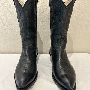 Vintage Stewart Boot Co. Men’s Cowboy Boots – Size 11.5D – Black Leather Western